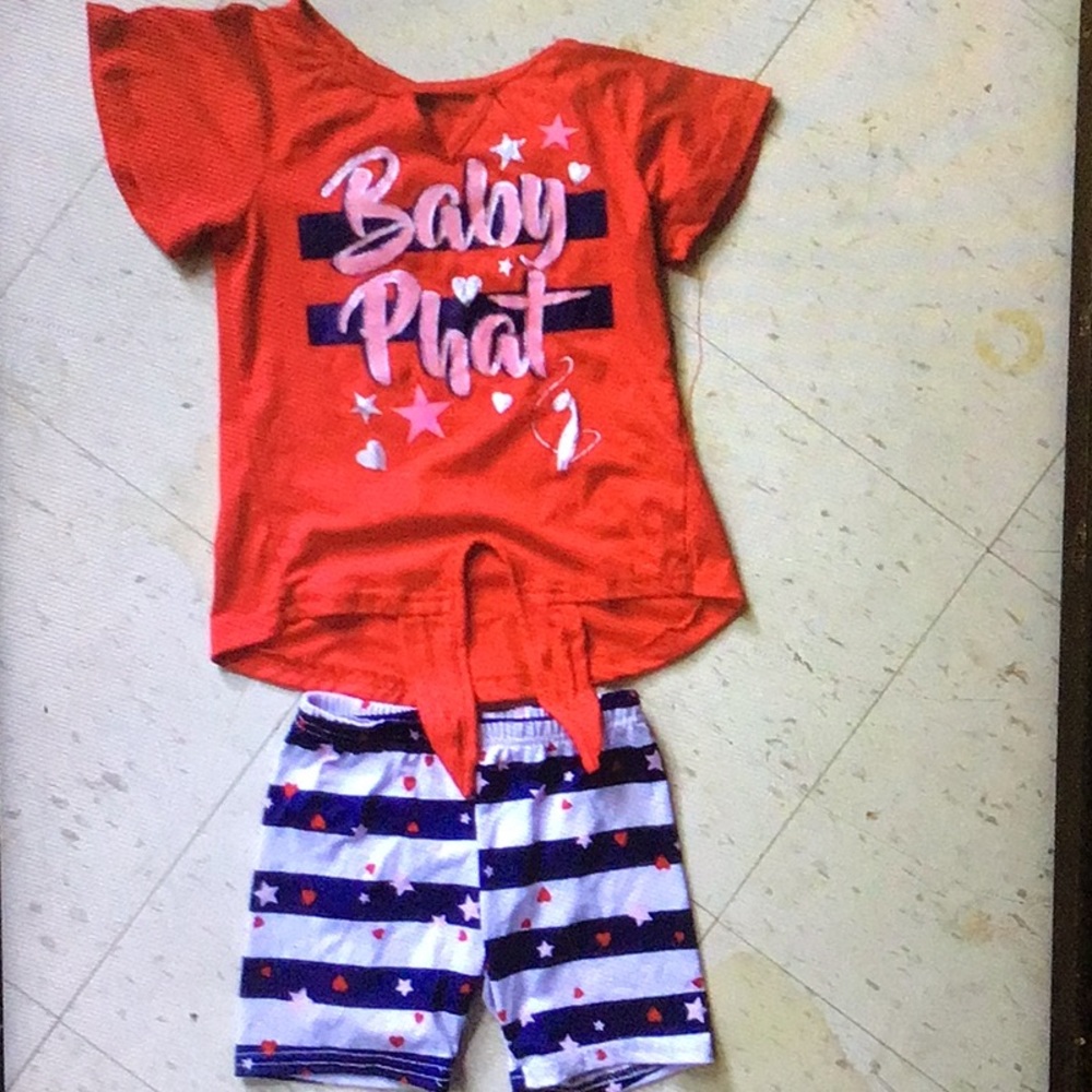 Girls baby phat short set